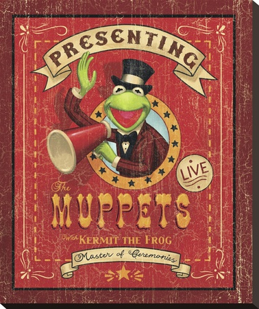 Kermit the Frog: Master of Ceremonies Stretched Canvas Print Kermit the Frog: Master of Ceremonies Stretched Canvas Print