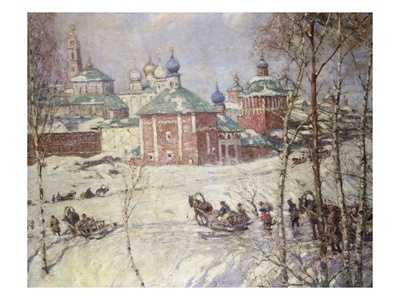 The Kremlin, Moscow, Russia, in Winter Giclee Print