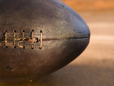 Old Football Stretched Canvas Print