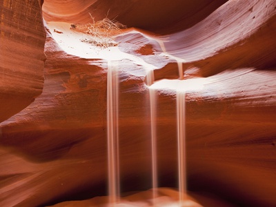 USA Arizona Page Upper Antelope Canyon Sunbeams Stretched Canvas Print