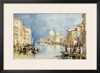 The Grand Canal Venice with Gondolas and Figures in the Foreground circa 1818