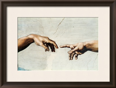 TheCreationofAdamDetailofGodsandAdamsHandsfromtheSistineCeiling
