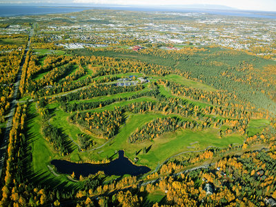 Moose Run Golf Course, Arctic Valley, Fort Richardson, Anchorage Stretched Canvas Print