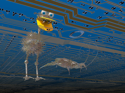 Debugger, Computer Software Got Bugs? This Little Guy Is Just What You Need Stretched Canvas Print