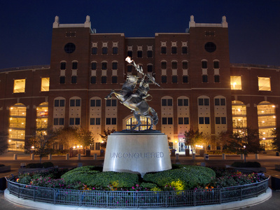 Florida State University - Chief Osceola Statue Stretched Canvas Print