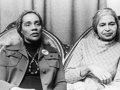 Coretta Scott King and Rosa Parks Stretched Canvas Print