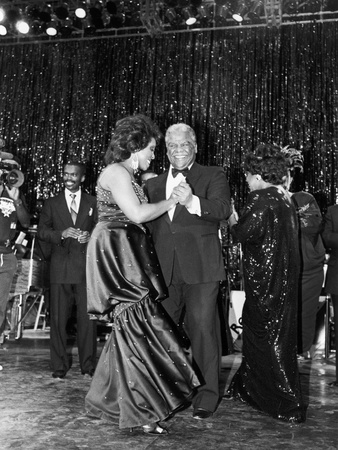 Harold Washington and Gladys Knight Dance,   New Regal Theater in Chicago, 1987 Stretched Canvas Print