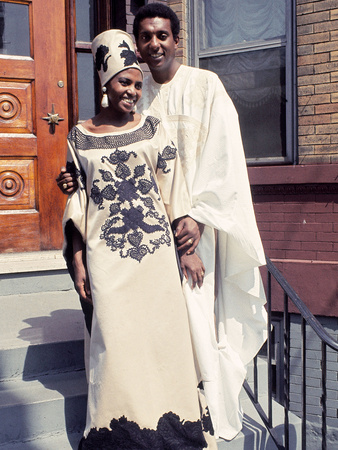 Famed South African Singer Miriam Makeba, with New Husband Stokely Carmichael, May 1968 Stretched Canvas Print