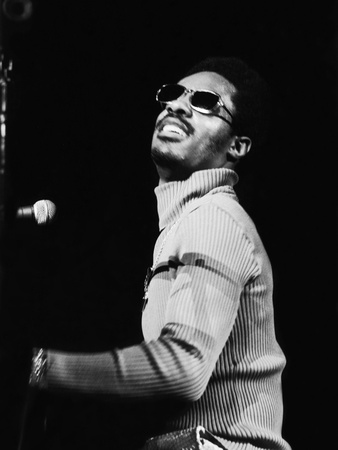 Stevie Wonder Performs in Concert Stretched Canvas Print