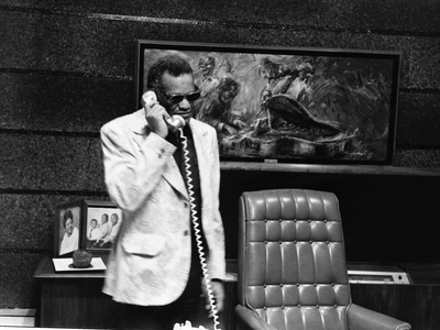 Ray Charles - 1974 Stretched Canvas Print