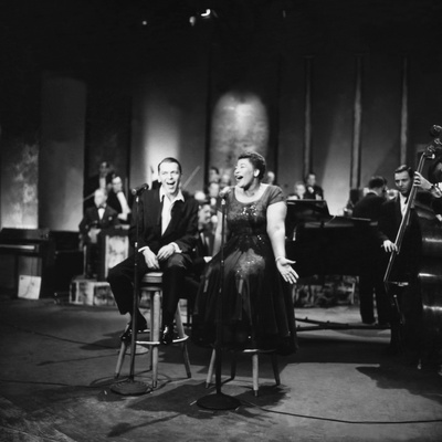 Ella Fitzgerald and Frank Sinatra - 1958 Stretched Canvas Print