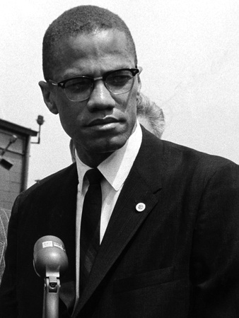 Malcolm X Stretched Canvas Print