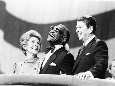 Ray Charles, Ronald Reagan, Nancy Reagan - 1984 Stretched Canvas Print