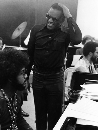 Ray Charles - 1974 Stretched Canvas Print