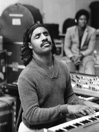 Stevie Wonder - 1980 Stretched Canvas Print