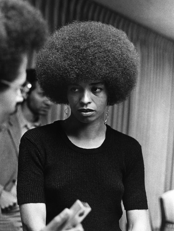 Angela Davis - 1972 Stretched Canvas Print