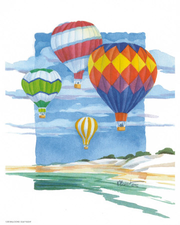 Balloons Gulf Flight Print Balloons Gulf Flight Print