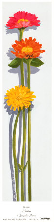 Zinnias Print Zinnias Print