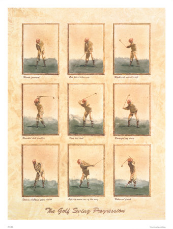 Golf Swing Progression Print Golf Swing Progression Print