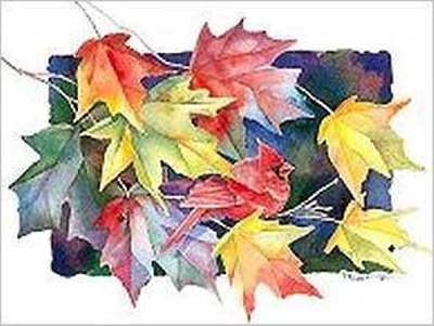 Autumn Cardinal Print Autumn Cardinal Print