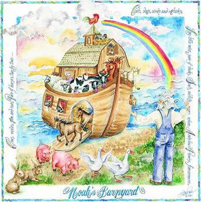 Noah's Barnyard Print Noah's Barnyard Print