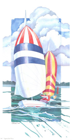 Spinnaker Run Print Spinnaker Run Print