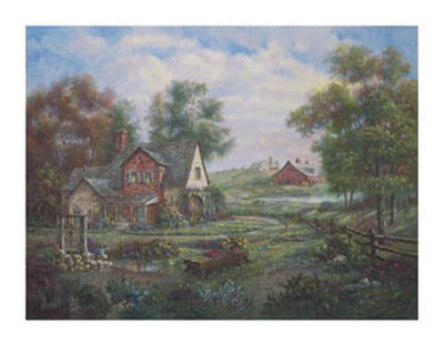 Ranch Valley Cottage Print Ranch Valley Cottage Print