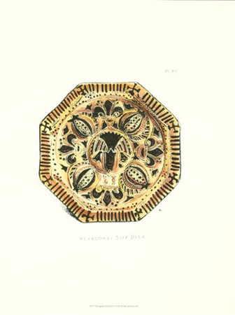 Hexagonal Slip Dish Print Hexagonal Slip Dish Print