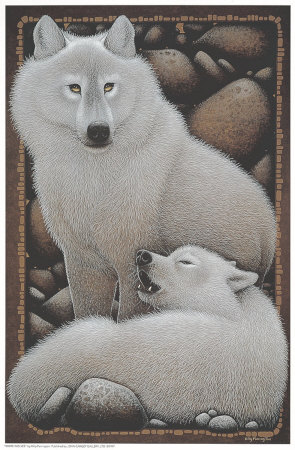 White Wolves Print White Wolves Print