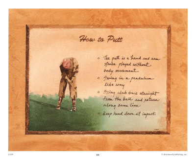 How To Putt Print How To Putt Print
