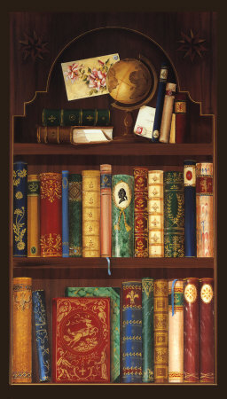 Antique Bookcase I Print Antique Bookcase I Print