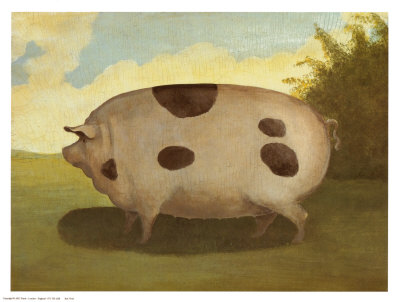 Brown Pig Print Brown Pig Print