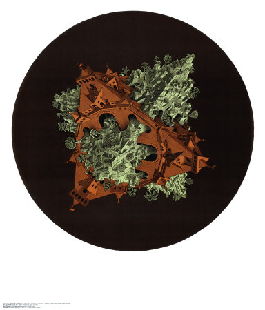 Double Planetoid Print Double Planetoid Print