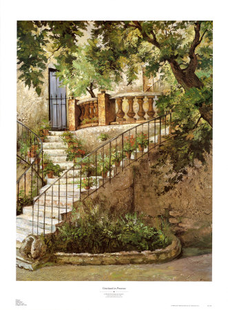 Courtyard in Provence Print Courtyard in Provence Print