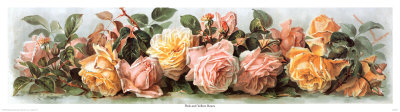 Pink and Yellow Roses Print Pink and Yellow Roses Print