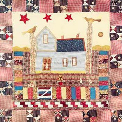 Applique Crib Quilt Print Applique Crib Quilt Print