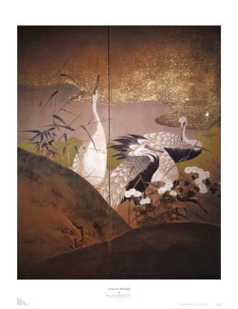 Cranes in Moonlight Print Cranes in Moonlight Print