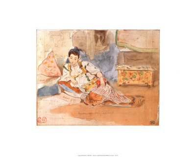 Arab Woman Seated Print Arab Woman Seated Print
