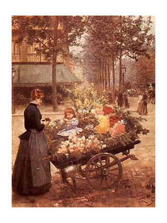 Flower Cart Print Flower Cart Print