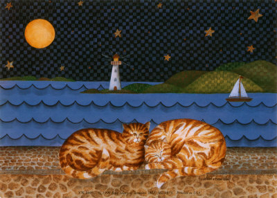 Cats with Lighthouse Print Cats with Lighthouse Print