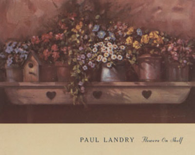 Flowers on Shelf Print Flowers on Shelf Print