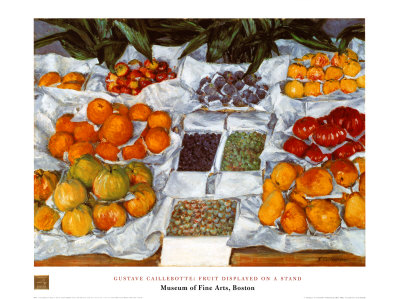 Fruit Displayed on a Stand Print Fruit Displayed on a Stand Print