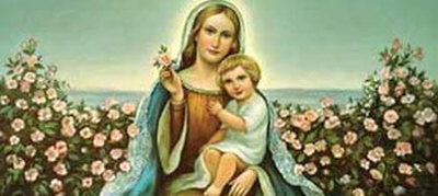 Madonna with Roses Print Madonna with Roses Print