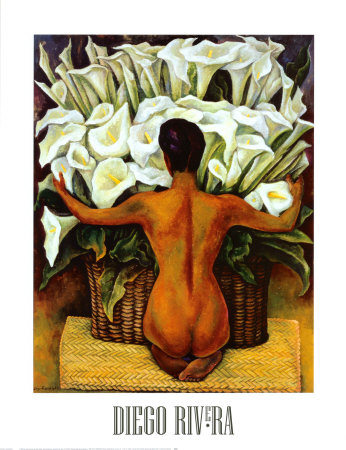 Nude with Calla Lilies Print Nude with Calla Lilies Print