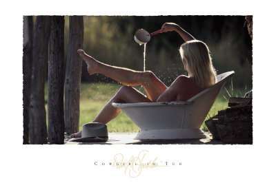 Cowgirl in Tub Print Cowgirl in Tub Print