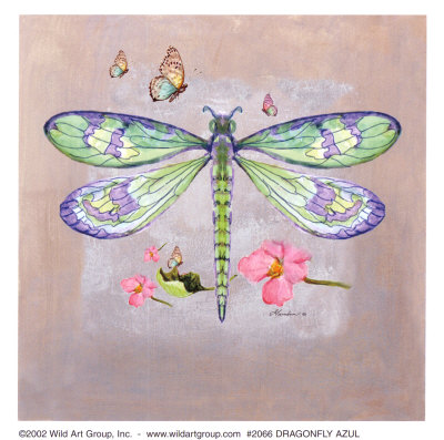 Blue Dragonfly Print Blue Dragonfly Print