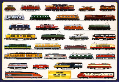 Train Modern Locomotives Poster Train Modern Locomotives Poster