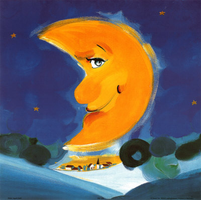 Smiling Moon Print Smiling Moon Print