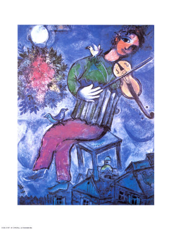 Violoniste Bleu Print Violoniste Bleu Print