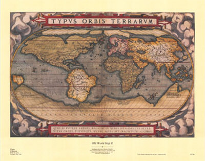 world map vintage